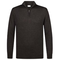 Profuomo Pullover half zip dark brown