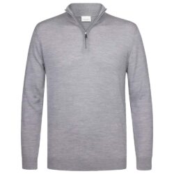 Profuomo Pullover half zip light grey
