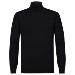 Profuomo Merino Roll Neck Black