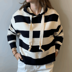 The Shirt Project Hoodie ecru/black