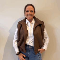 Gilet Teddy dark brown