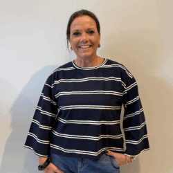 Shirt Maud dark blue/white