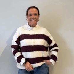 Pull Jana ecru/bordeaux