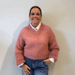 Kid Mohair Pull v-hals terra