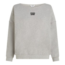 Penn & Ink Sweater grey mel/black