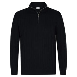 Profuomo Pullover Rib half zip navy