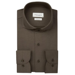 Profuomo Japanese knitted overhemd light brown