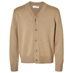 Selected Homme Tray Merino Cardigan beige
