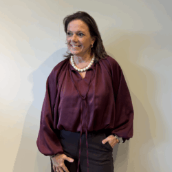 Blouse Madou Satin bordeaux