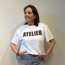 T-Shirt Atelier white/brown
