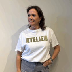 T-Shirt Atelier white/pistache
