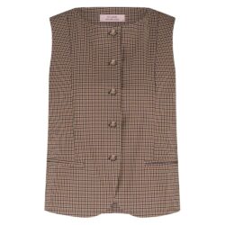 Studio Anneloes Fie check gilet caramel/latte
