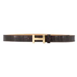 Belt Hera big dark borwn croco