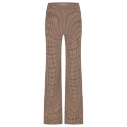 Studio Anneloes Lexie check bonded trousers caramel/latte