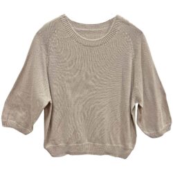 Pull Emily 3/4 mouw taupe